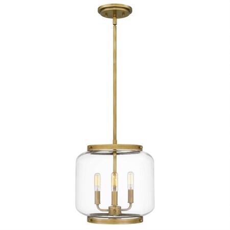 Quoizel Tapley 3-Light Weathered Brass Mini Pendant TPY1512WS